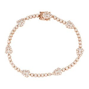 2.42 CTW Diamond and 14k Rose Gold Bracelet